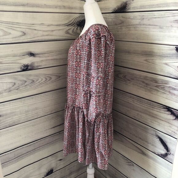 Max Studio Oversized Balloon Sleeve Boho Dress Sm - Picture 5 of 9